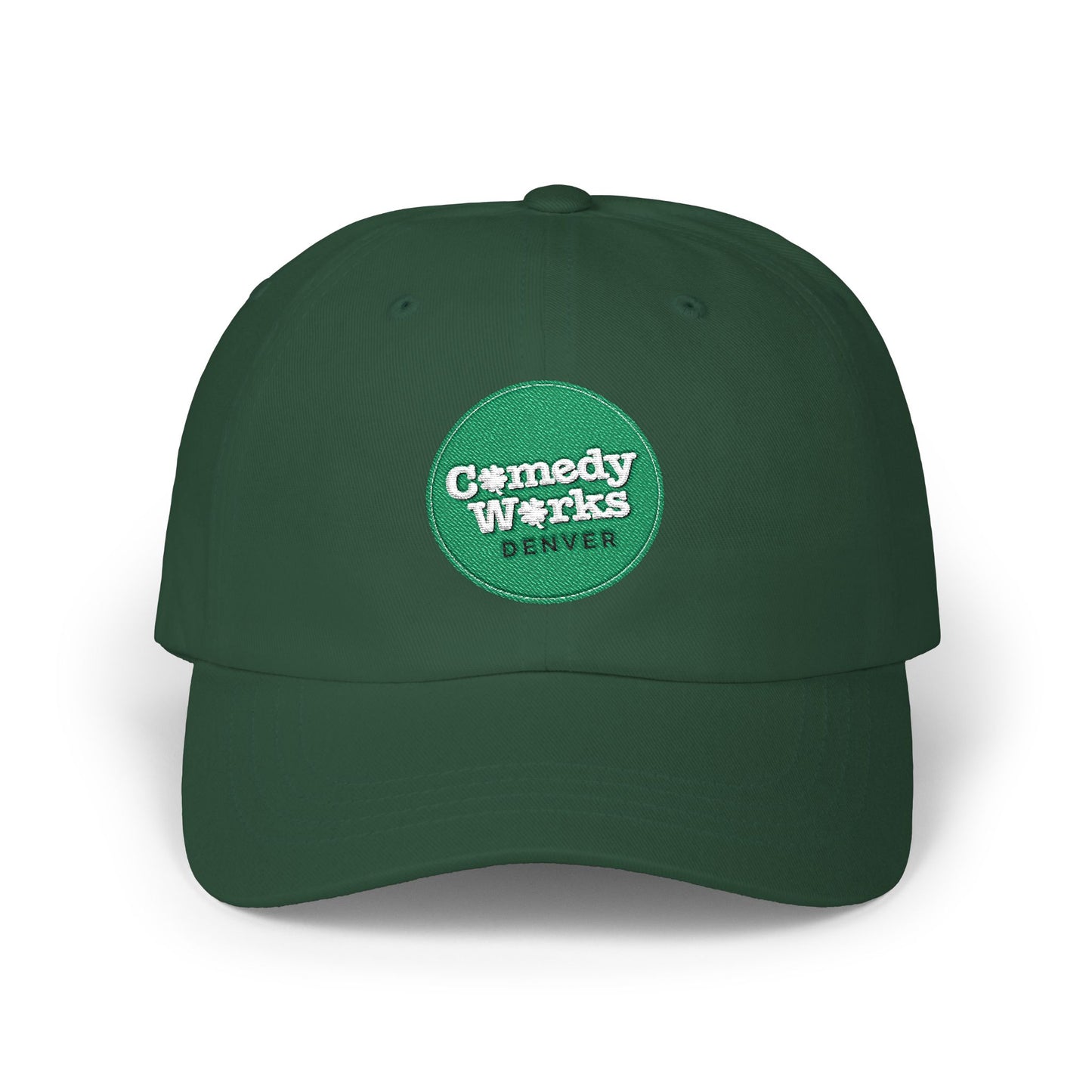 Comedy Works Embroidered St. Patrick's Day Green Ball Logo Ball Cap