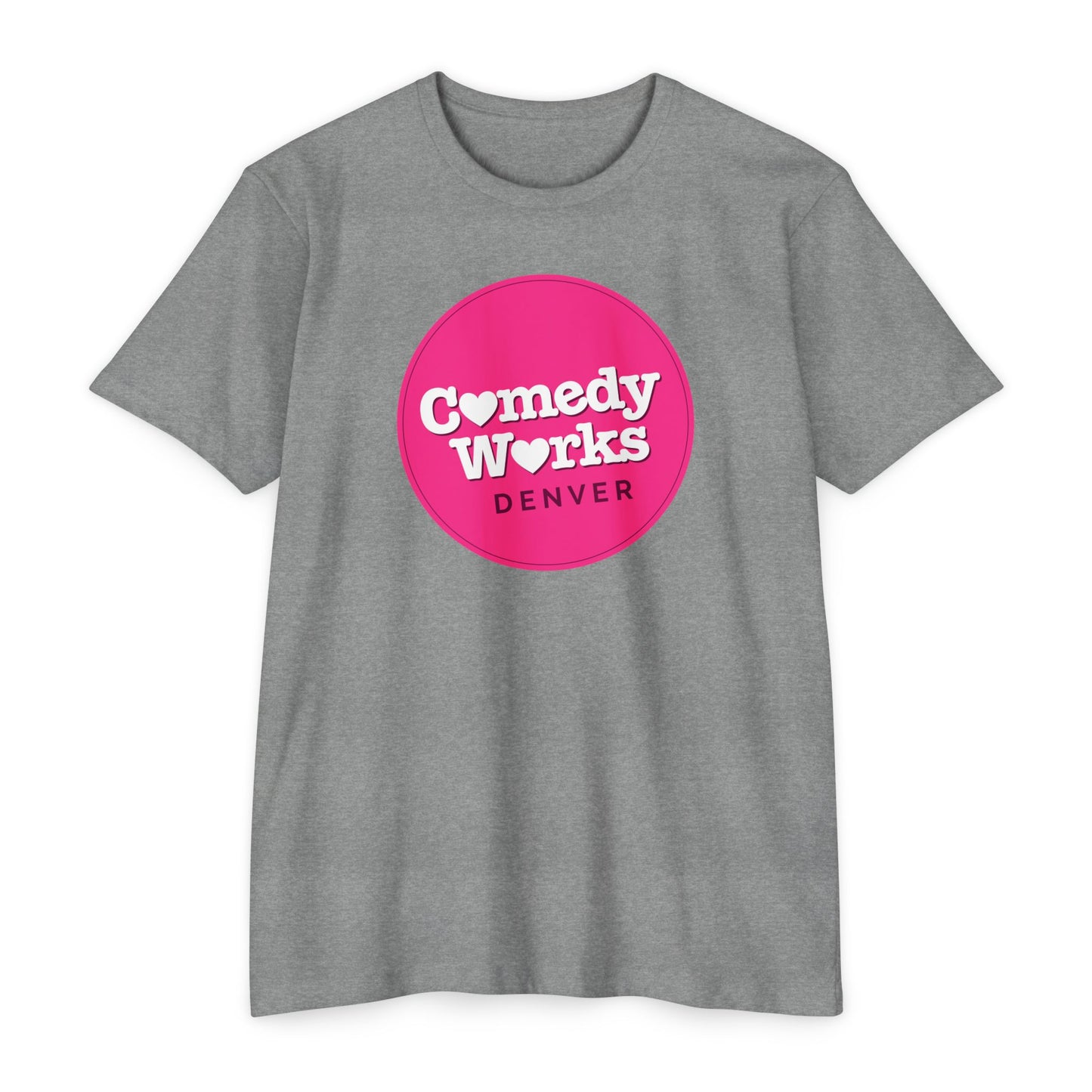 Comedy Works Valentine’s Pink Ball Logo Unisex T-Shirt