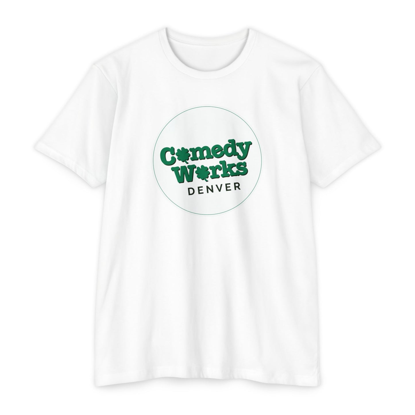 Comedy Works St. Patrick's Day White Logo Unisex T-Shirt