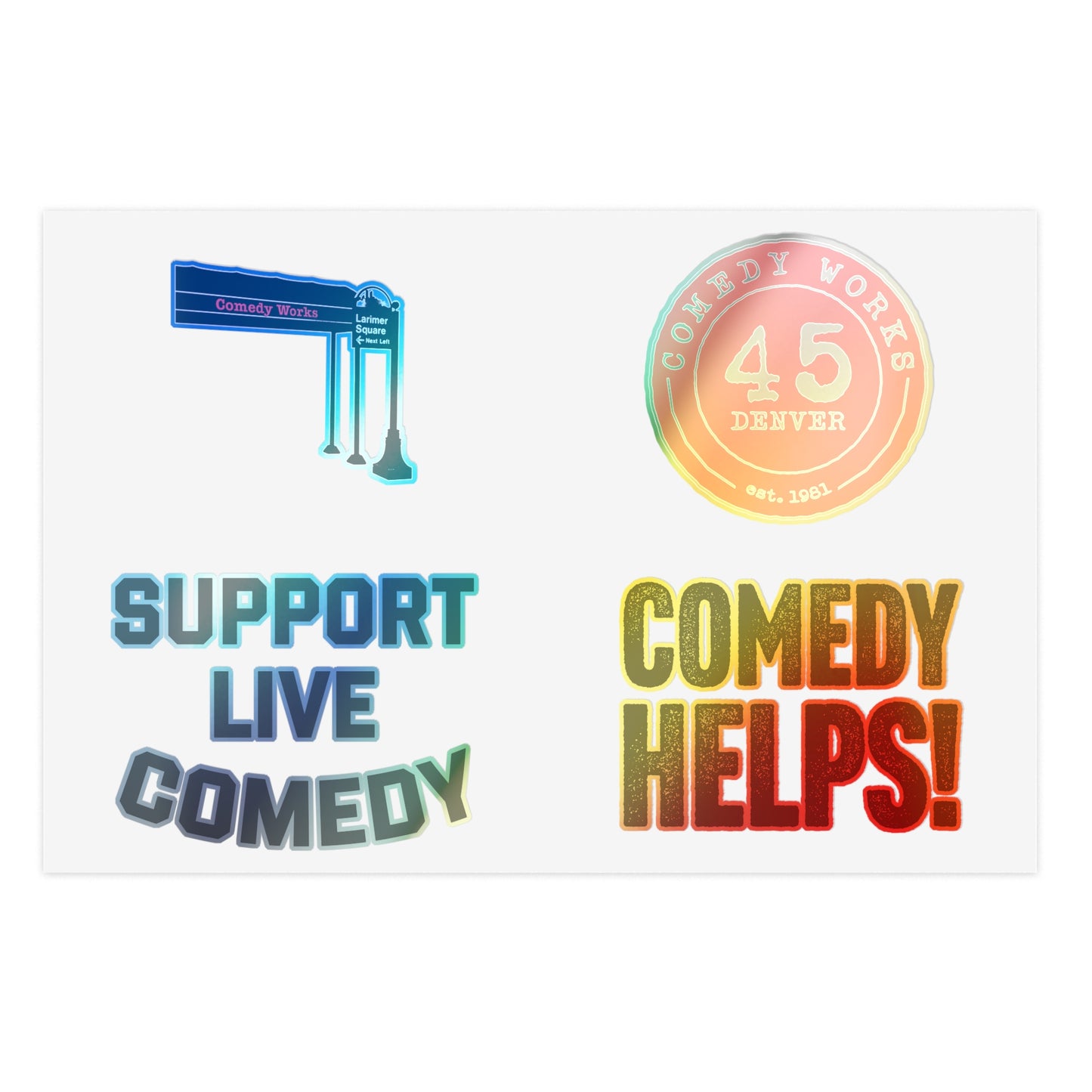 45 Years of Live Comedy Sticker Sheet