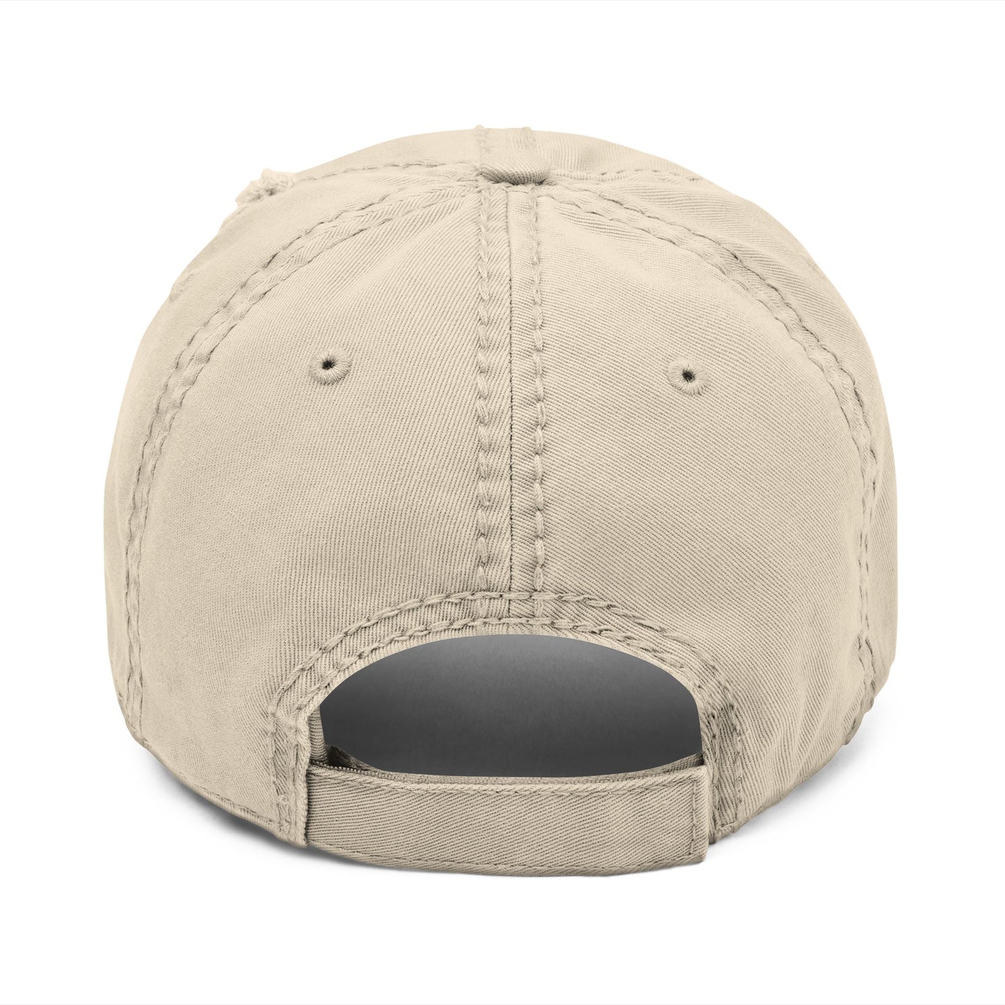 Comedy Works Embroidered Black Original Logo Distressed Ball Cap