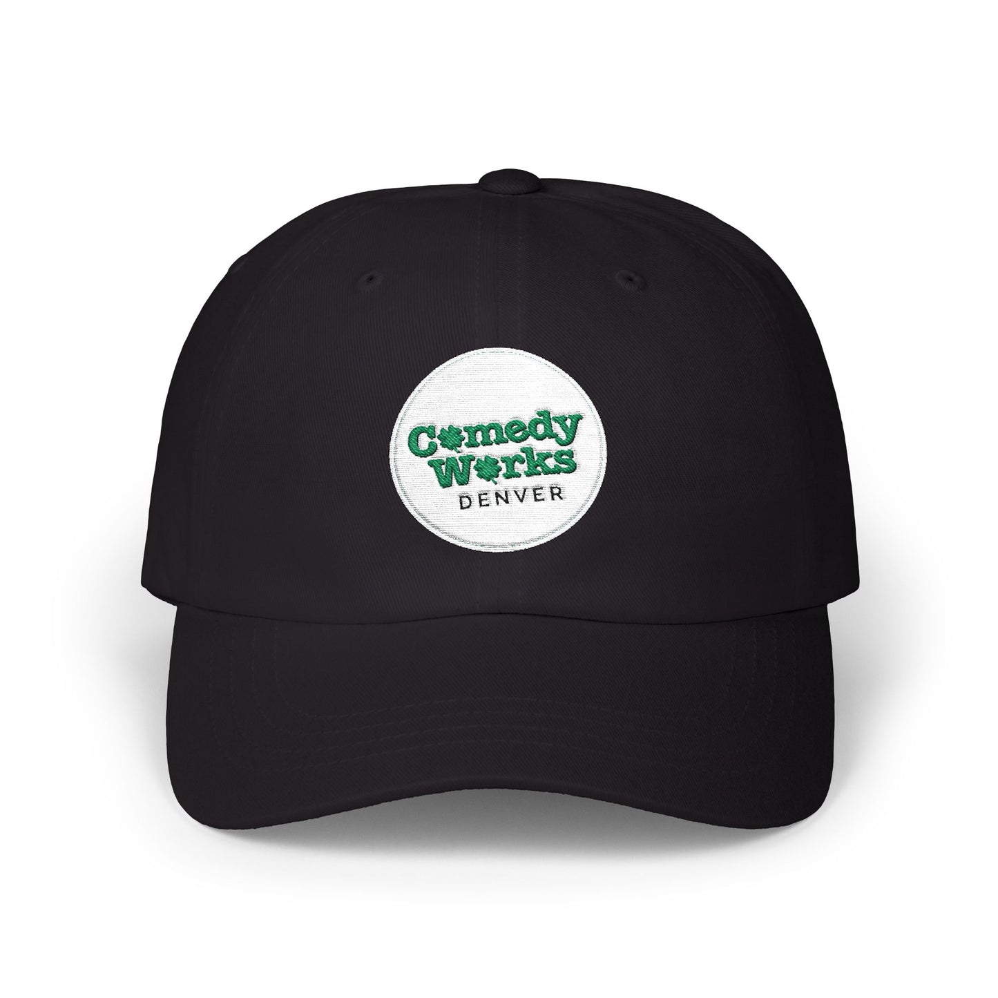 Comedy Works Embroidered St. Patrick's Day White Ball Logo Ball Cap