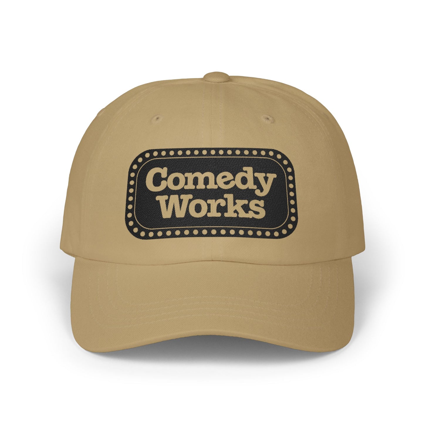 Comedy Works Embroidered Black Sign Ball Cap