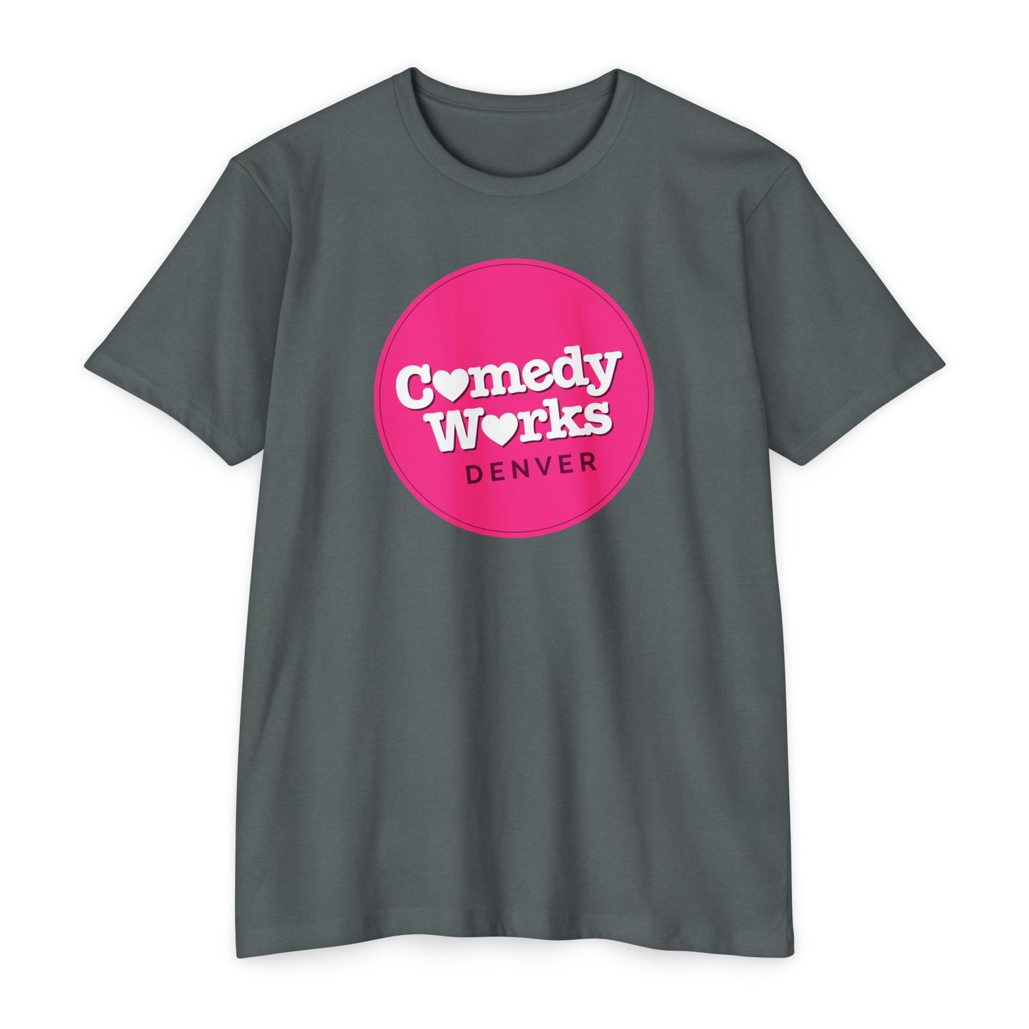 Comedy Works Valentine’s Pink Ball Logo Unisex T-Shirt