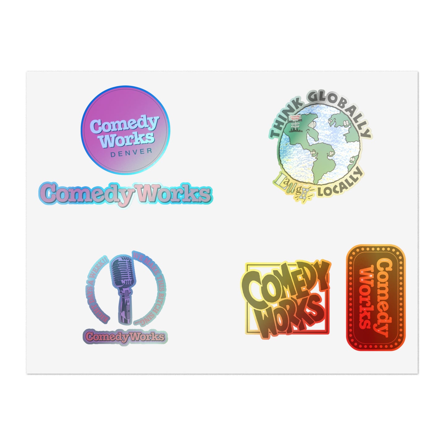 Comedy Works Sticker Sheet