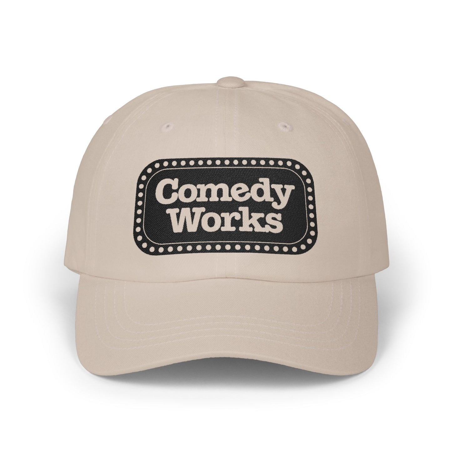 Comedy Works Embroidered Black Sign Ball Cap