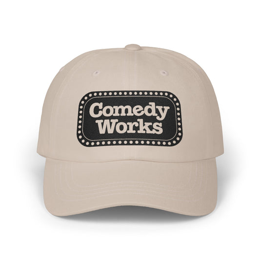 Comedy Works Embroidered Black Sign Ball Cap