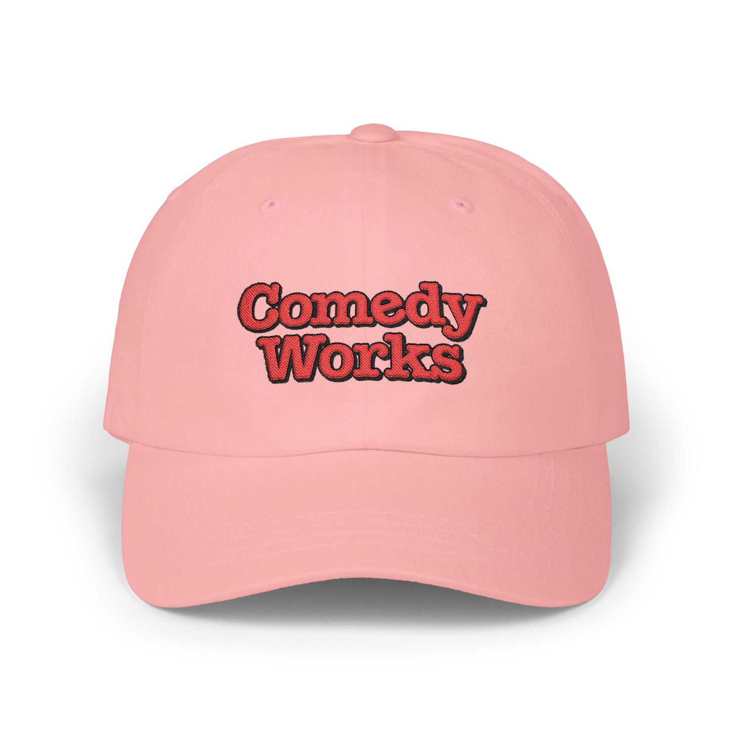 Comedy Works Embroidered Stacked Logo Ball Cap