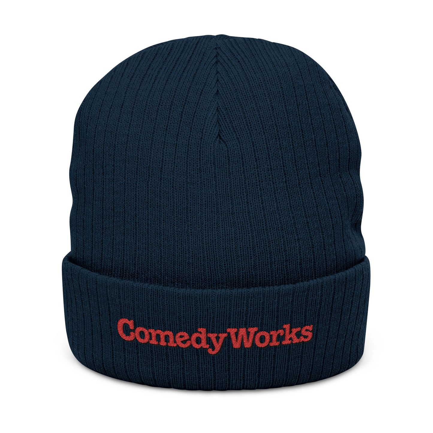 Comedy Works Embroidered Ribbed Beanie