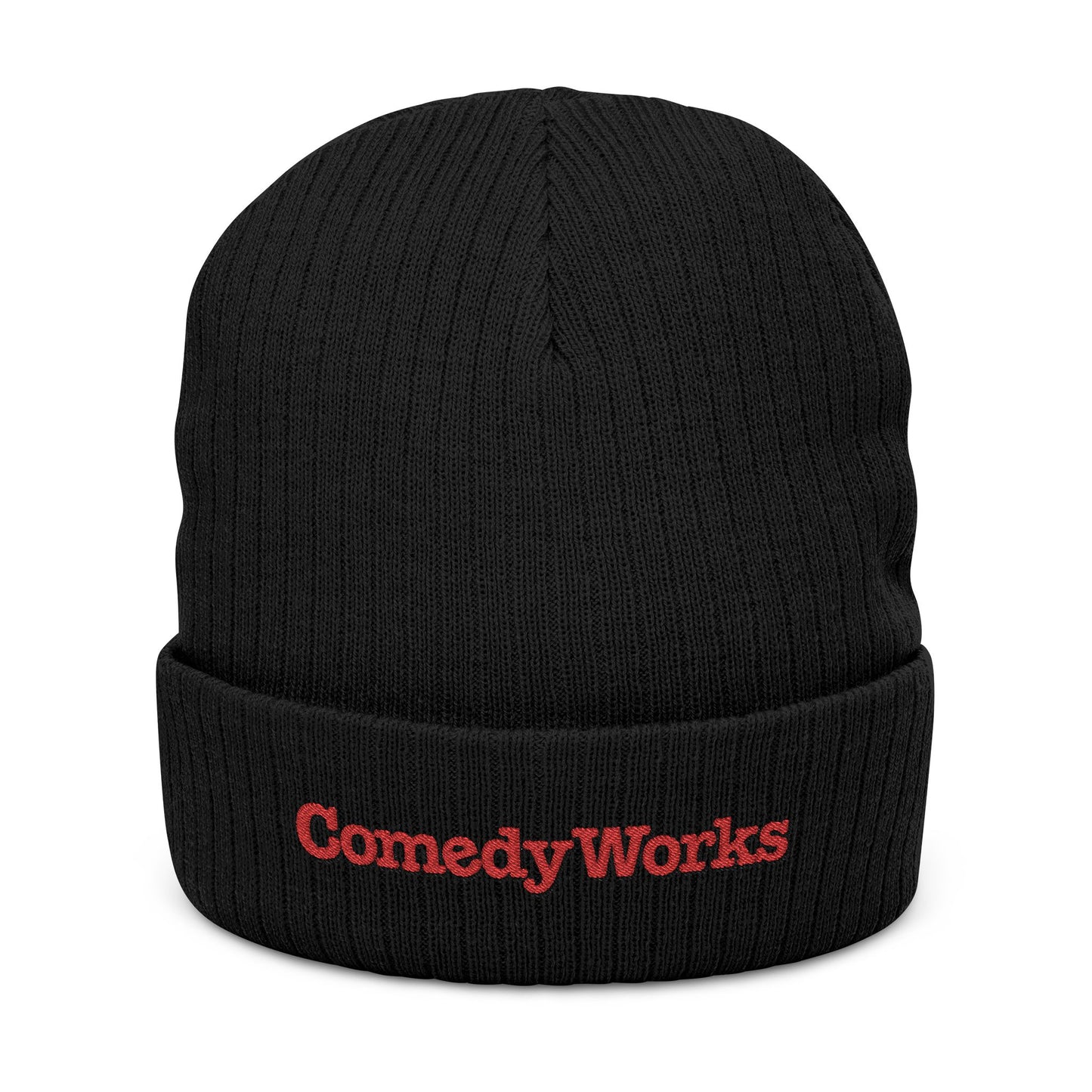 Comedy Works Embroidered Ribbed Beanie