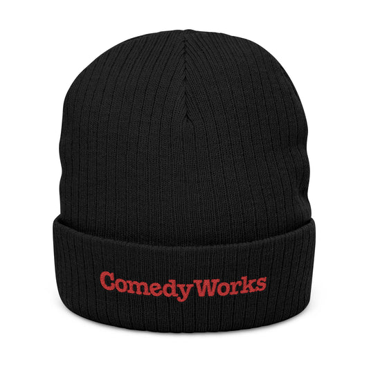 Comedy Works Embroidered Ribbed Beanie