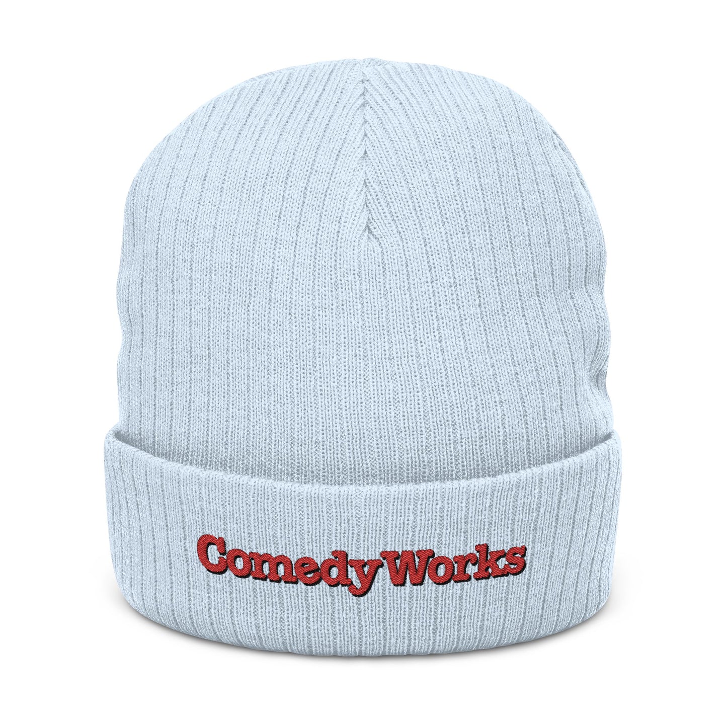 Comedy Works Embroidered Ribbed Beanie