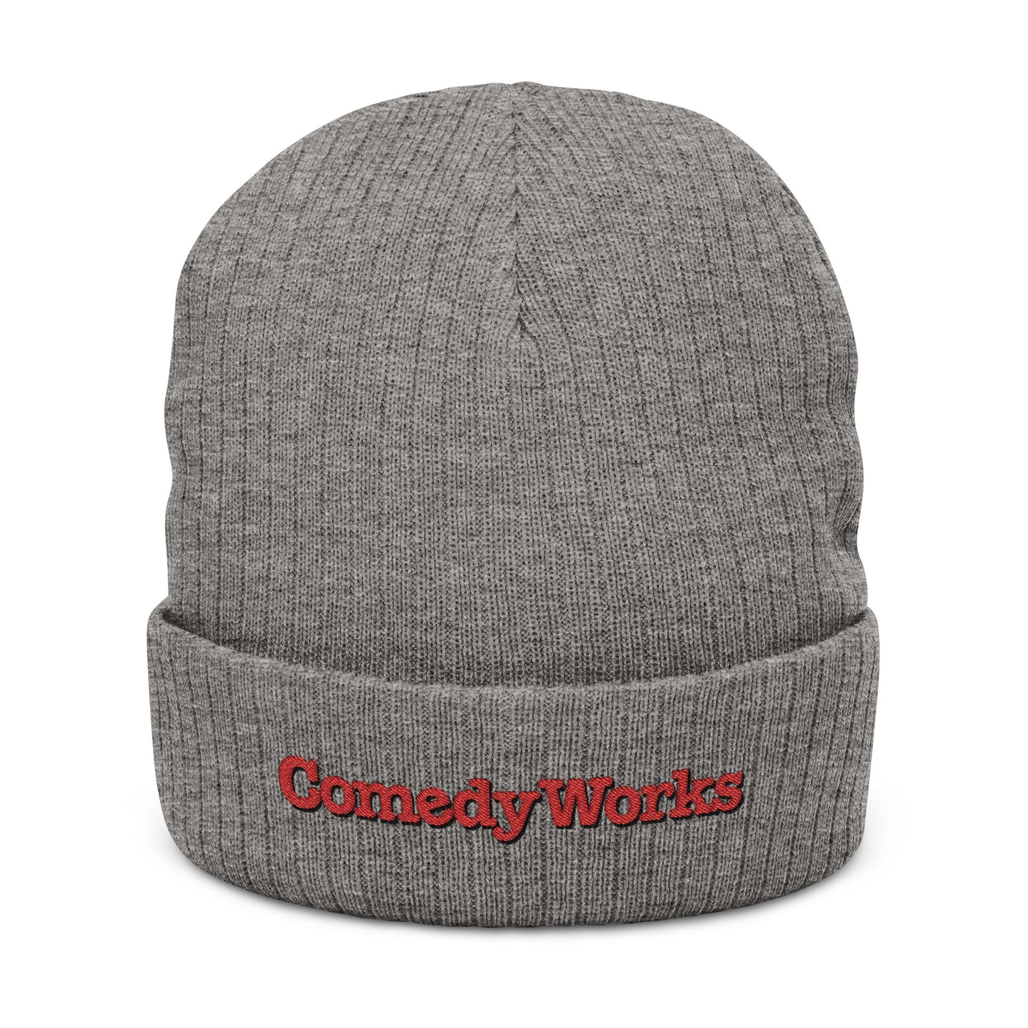Comedy Works Embroidered Ribbed Beanie