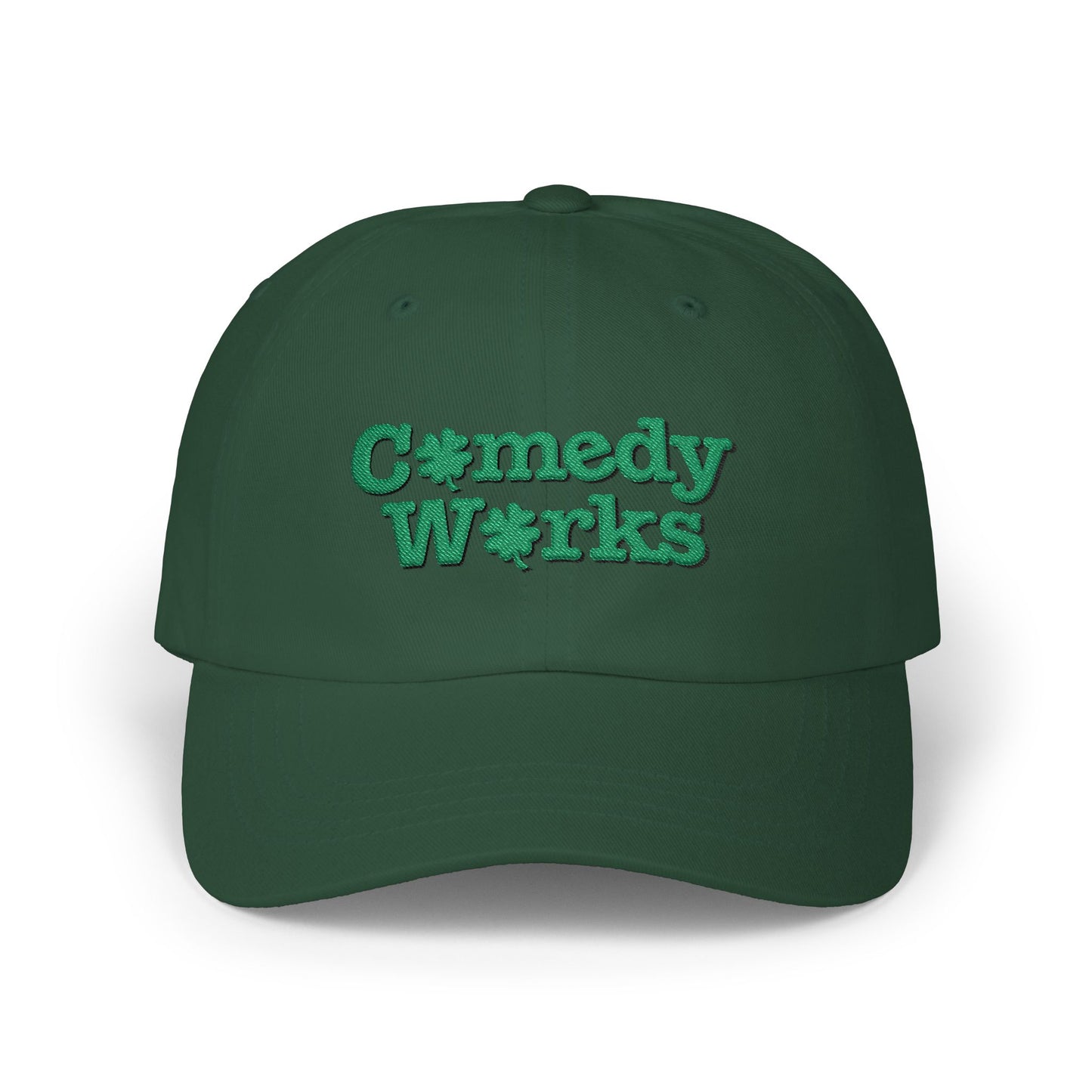 Comedy Works Embroidered St. Patrick's Day Green Logo Ball Cap