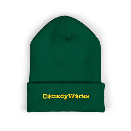 Comedy Works Embroidered St. Patrick's Day Gold Logo Beanie