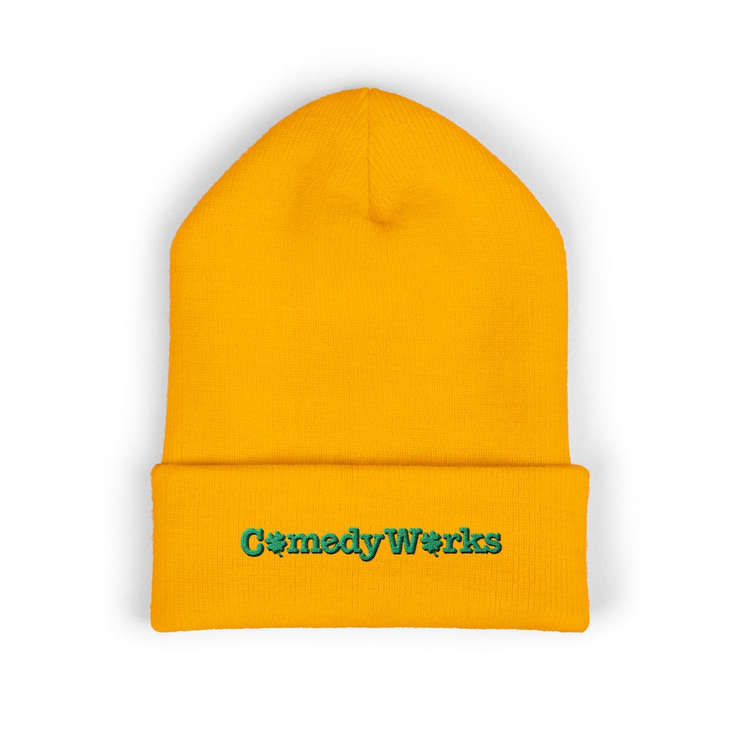 Comedy Works Embroidered St. Patrick's Day Green Logo Beanie
