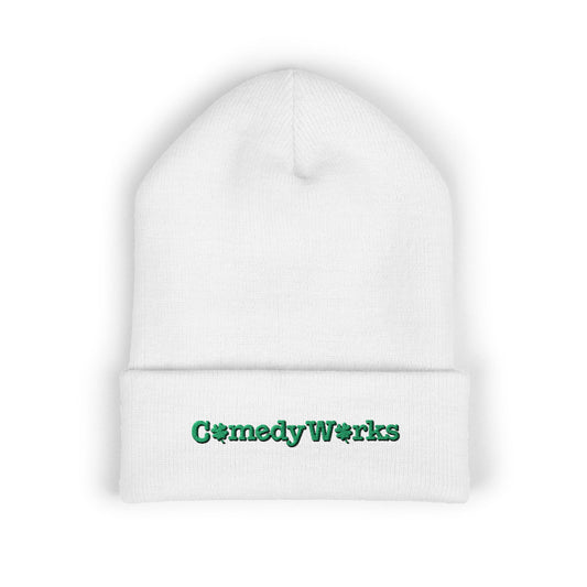 Comedy Works Embroidered St. Patrick's Day Green Logo Beanie