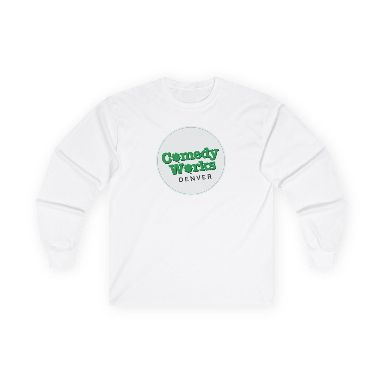 Comedy Works St. Patrick's Day White Logo Unisex Long Sleeve