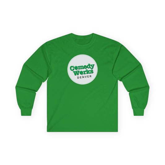 Comedy Works St. Patrick's Day White Logo Unisex Long Sleeve