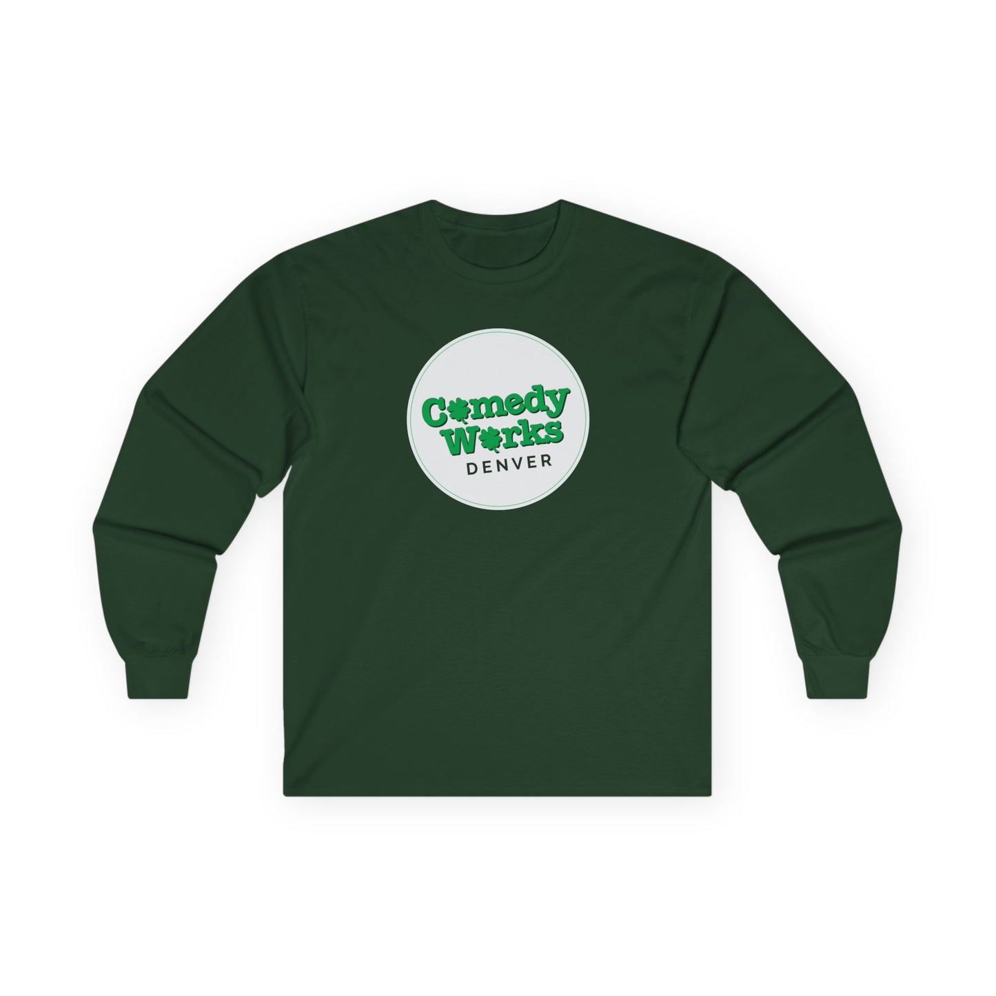 Comedy Works St. Patrick's Day White Logo Unisex Long Sleeve