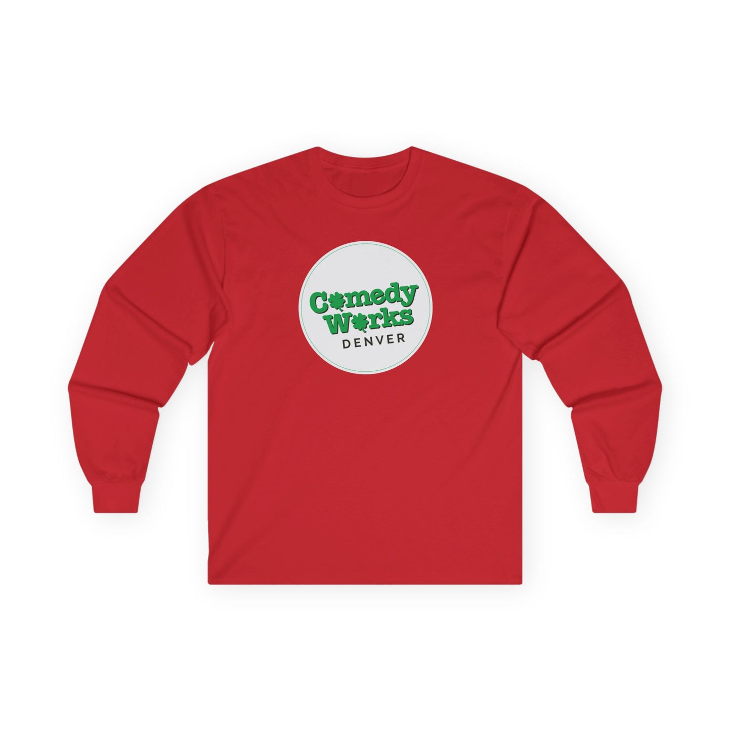 Comedy Works St. Patrick's Day White Logo Unisex Long Sleeve
