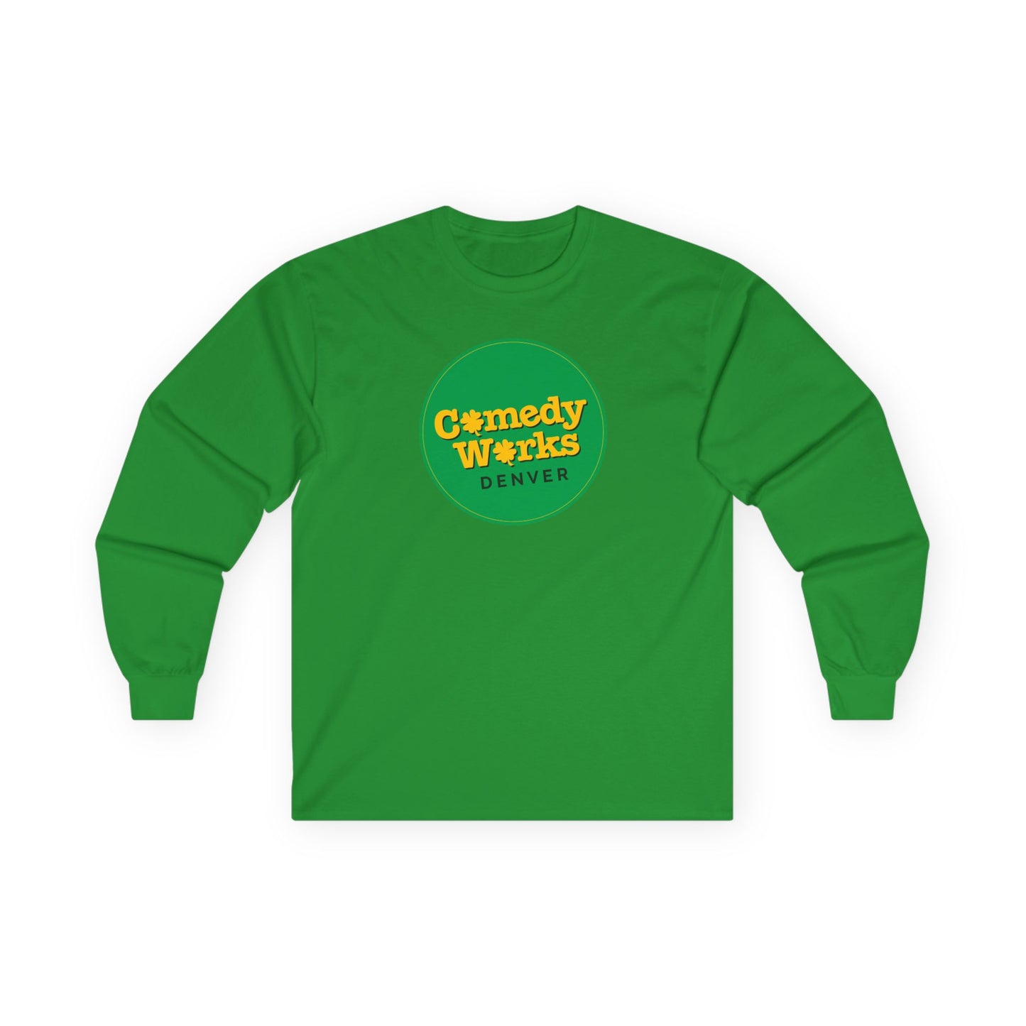 Comedy Works St. Patrick's Day Gold & Green Logo Unisex Long Sleeve