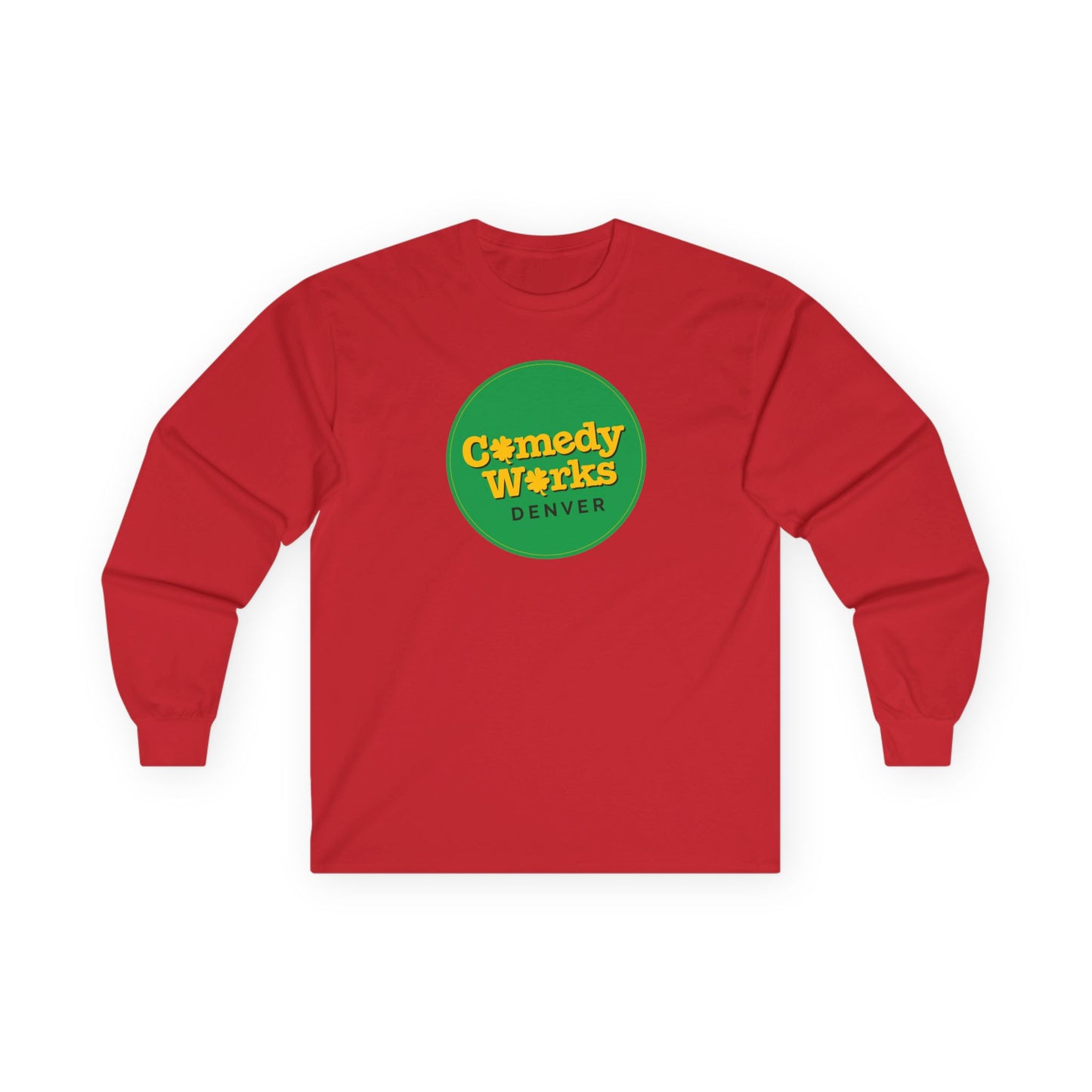 Comedy Works St. Patrick's Day Gold & Green Logo Unisex Long Sleeve
