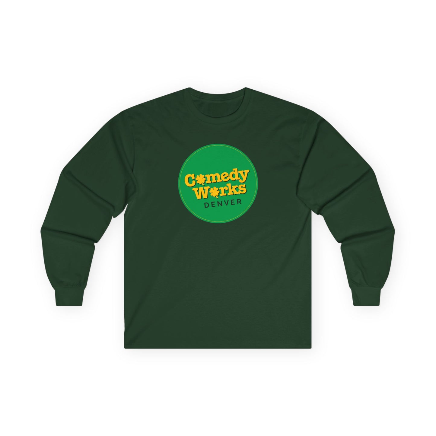Comedy Works St. Patrick's Day Gold & Green Logo Unisex Long Sleeve