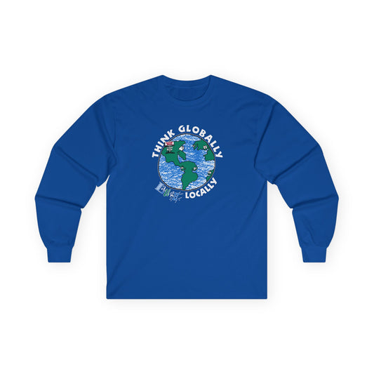 Comedy Works Think Globally Laugh Locally Unisex Long Sleeve