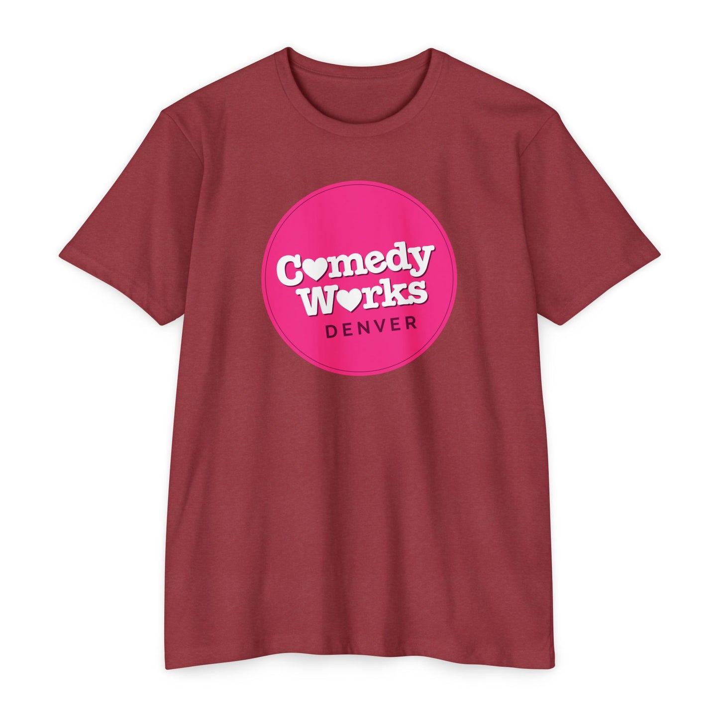 Comedy Works Valentine’s Pink Ball Logo Unisex T-Shirt