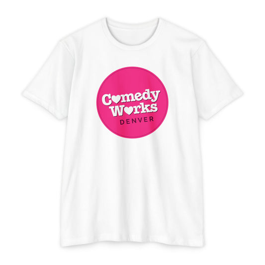 Comedy Works Valentine’s Pink Ball Logo Unisex T-Shirt