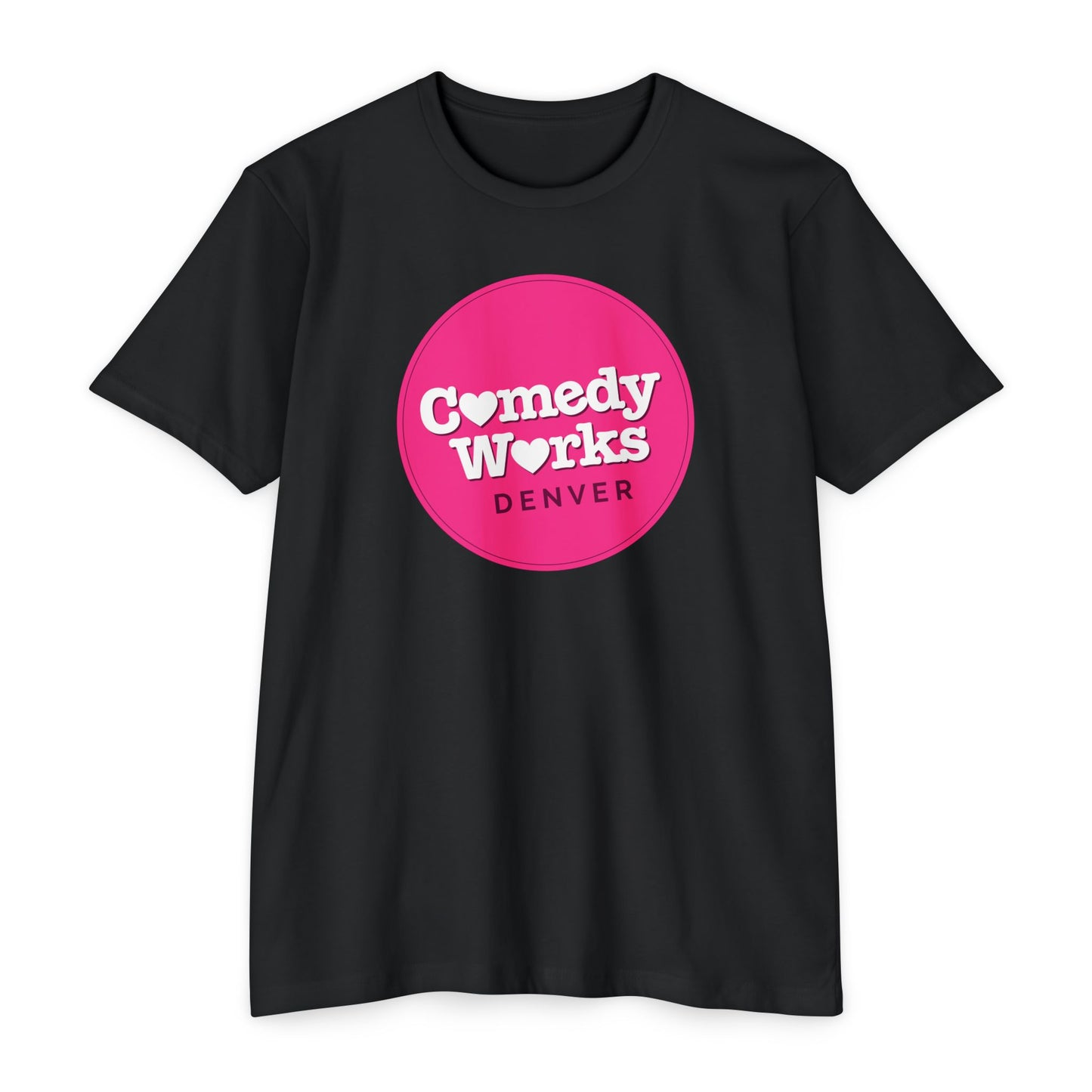 Comedy Works Valentine’s Pink Ball Logo Unisex T-Shirt
