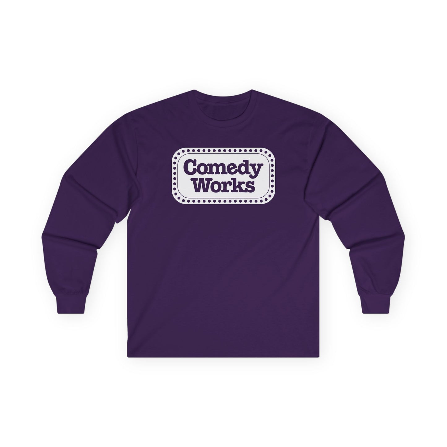 Comedy Works White Sign Unisex Long Sleeve