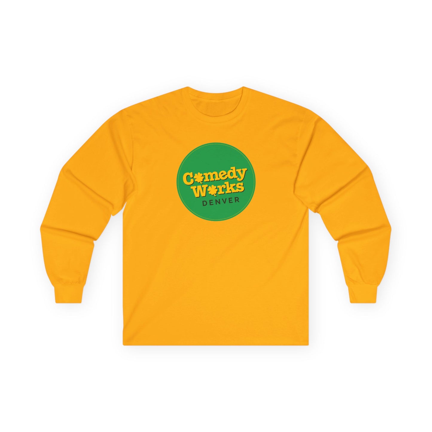Comedy Works St. Patrick's Day Gold & Green Logo Unisex Long Sleeve