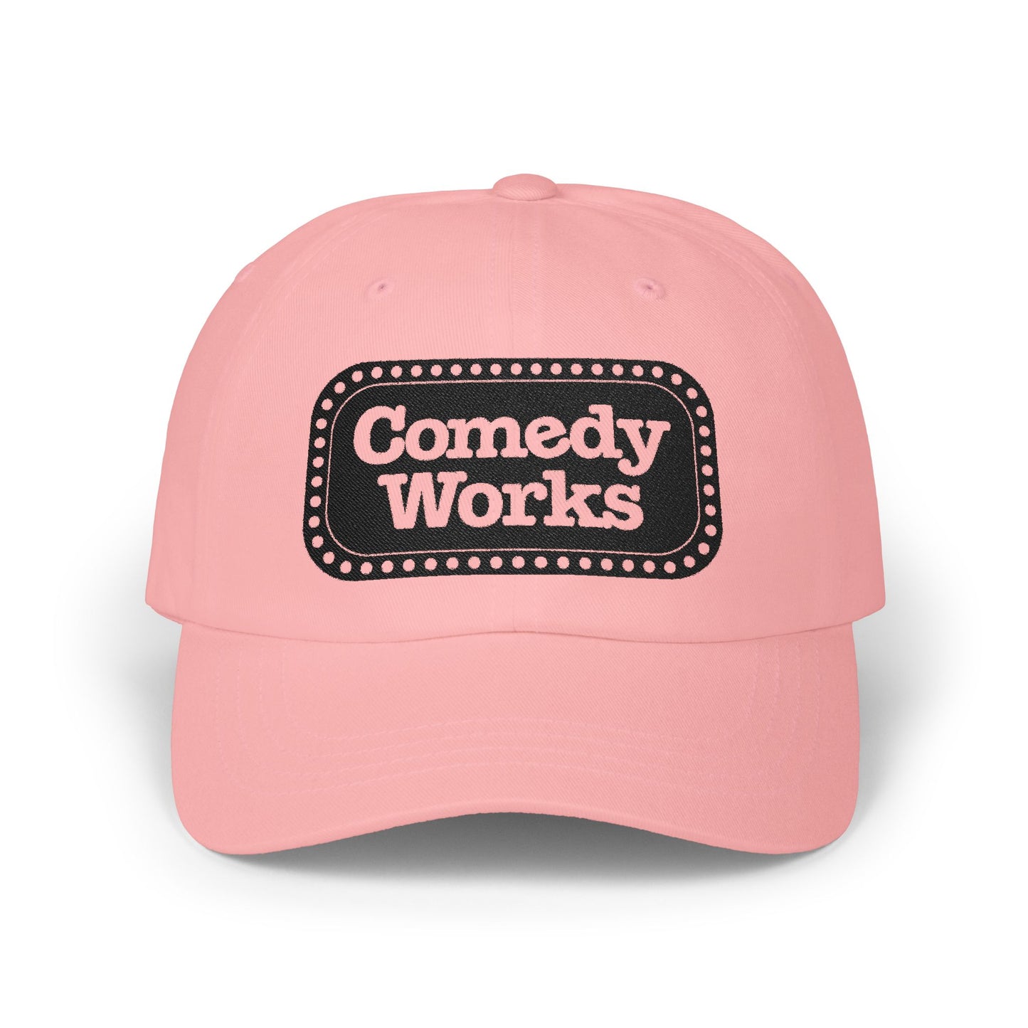 Comedy Works Embroidered Black Sign Ball Cap