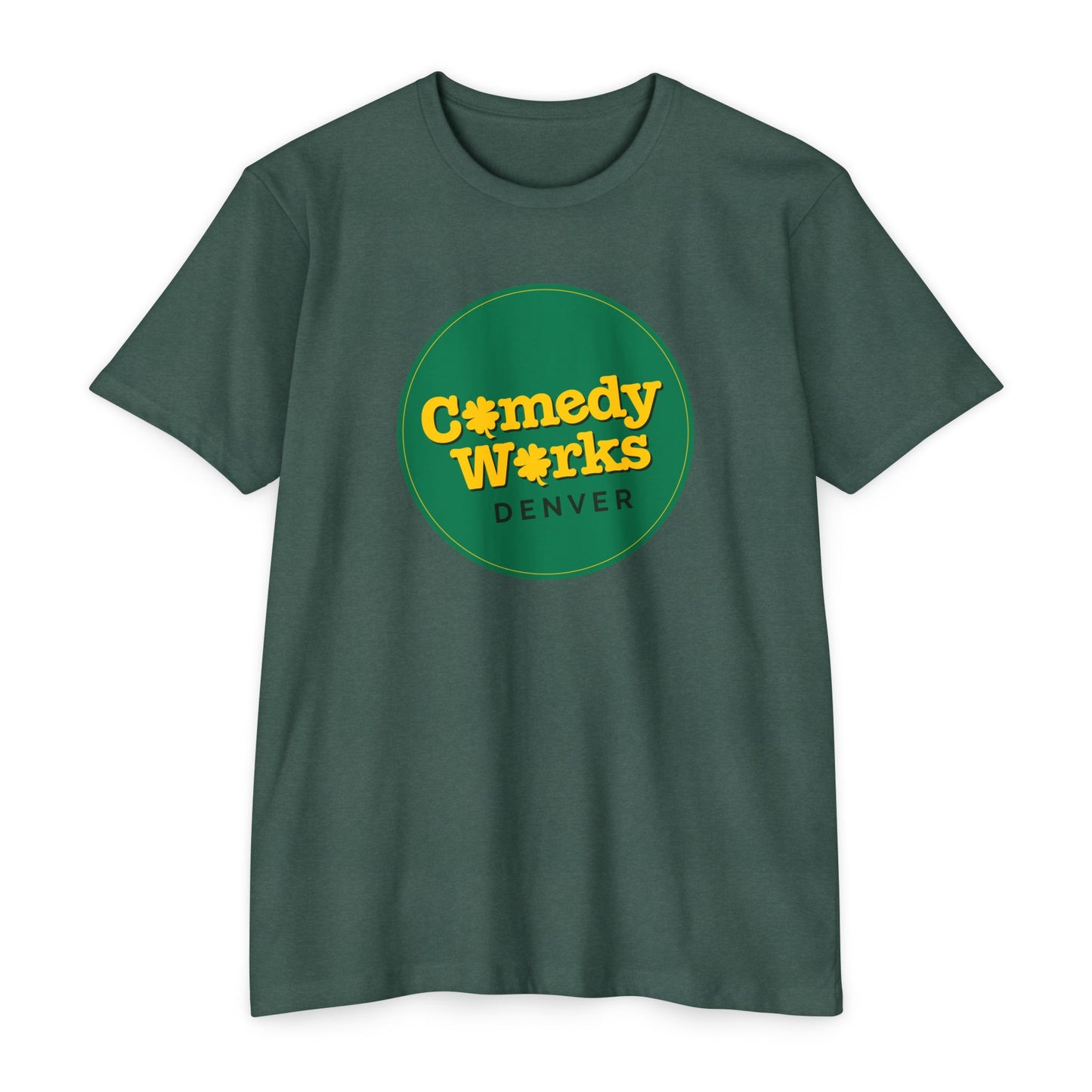 Comedy Works St. Patrick's Day Gold & Green Logo Unisex T-Shirt