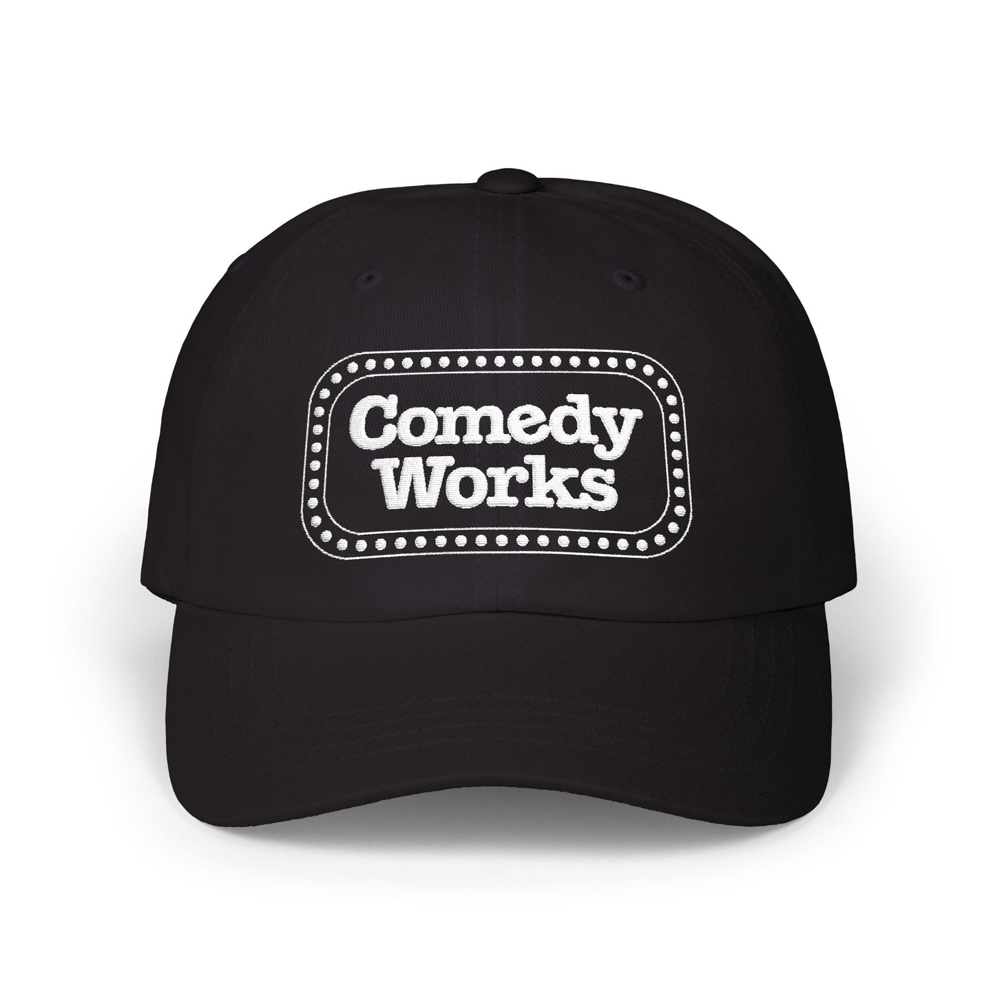 Comedy Works Sign Embroidered Ball Cap