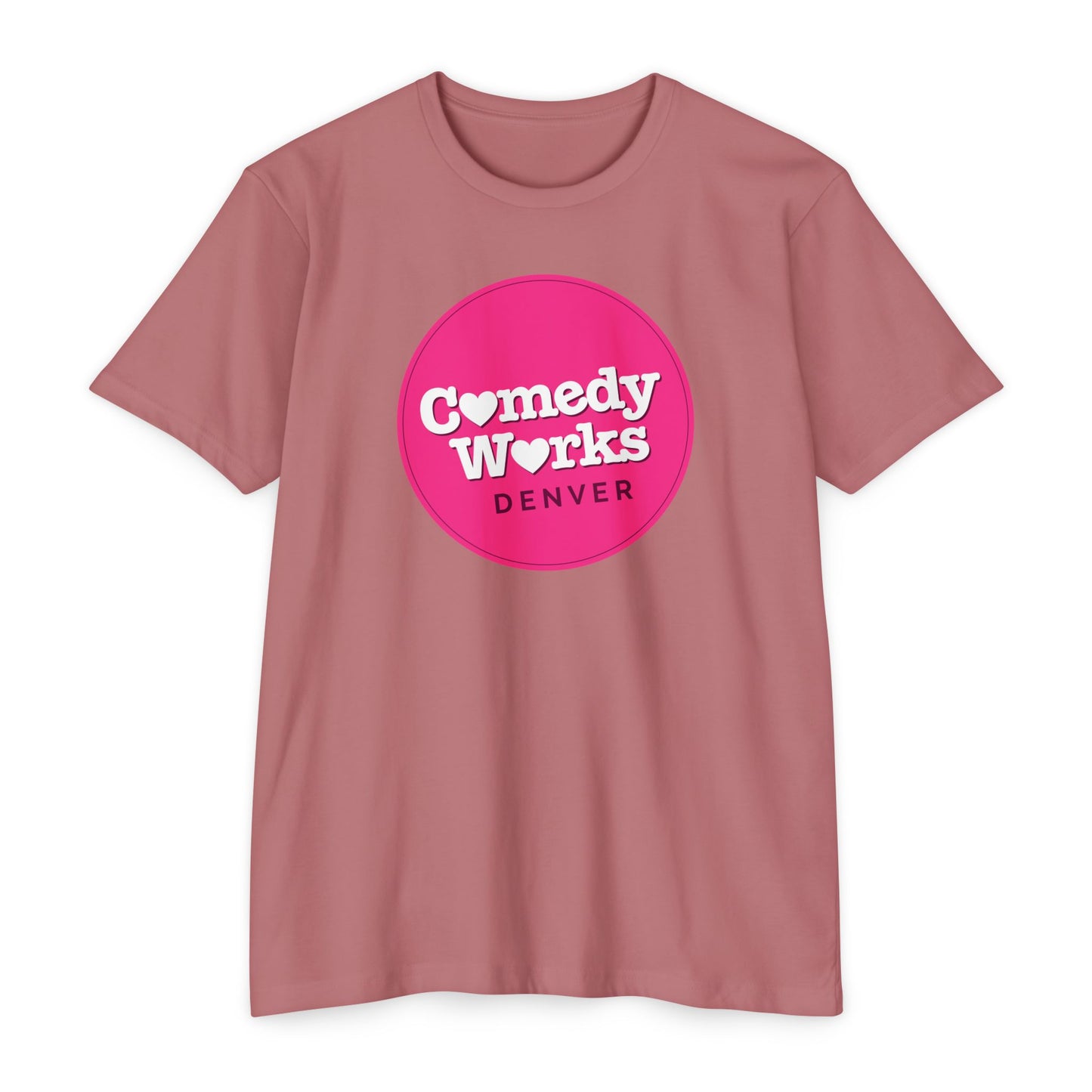 Comedy Works Valentine’s Pink Ball Logo Unisex T-Shirt