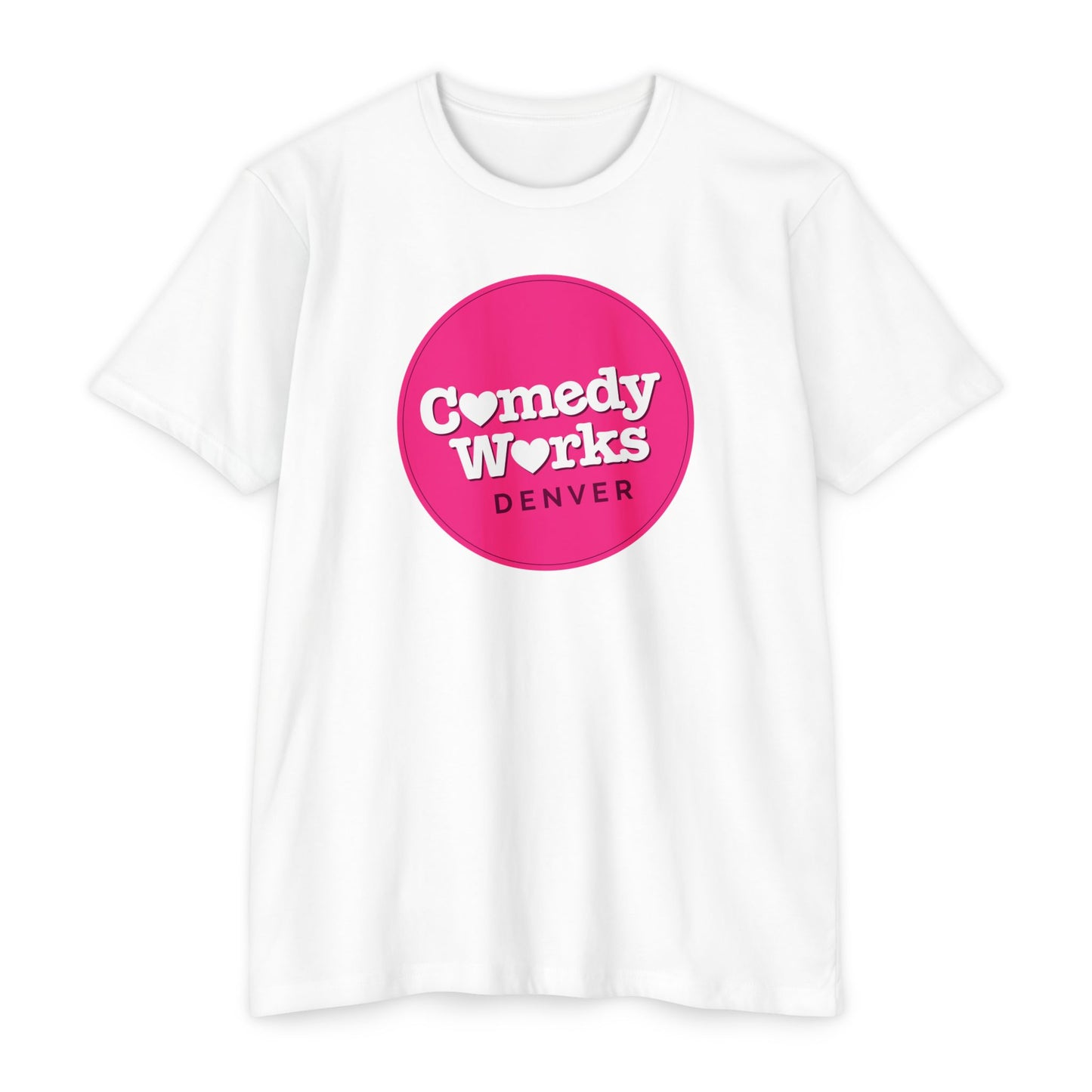 Comedy Works Valentine’s Pink Ball Logo Unisex T-Shirt