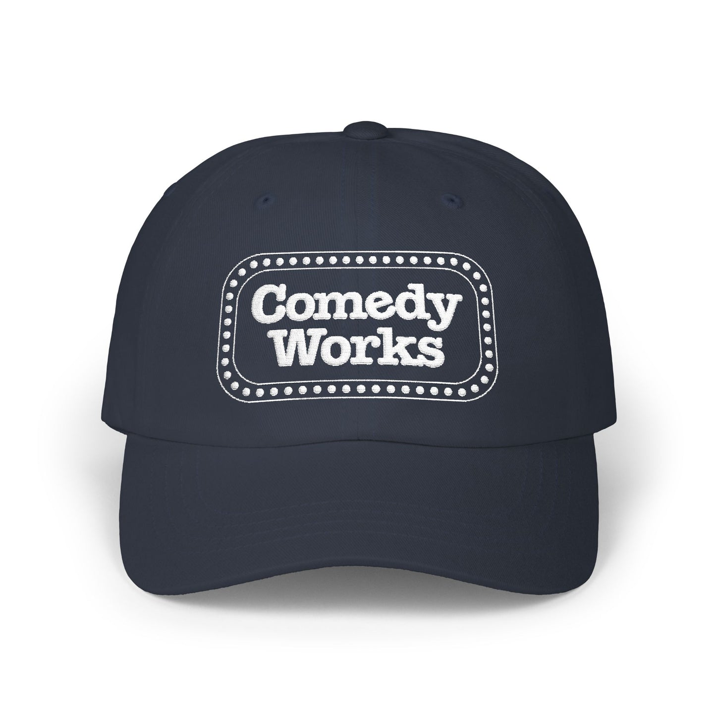 Comedy Works Sign Embroidered Ball Cap