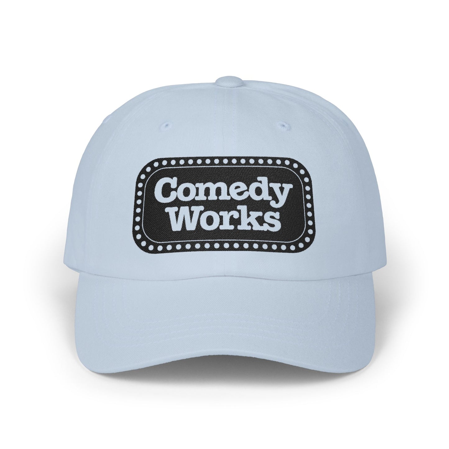 Comedy Works Embroidered Black Sign Ball Cap