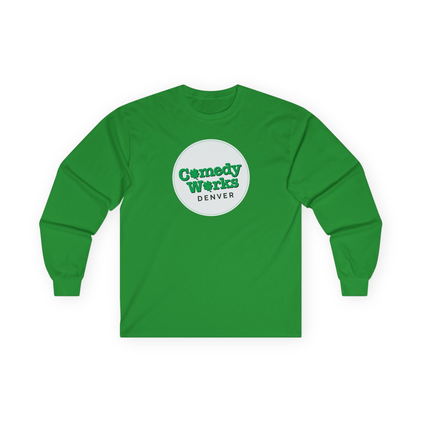 Comedy Works St. Patrick's Day White Logo Unisex Long Sleeve