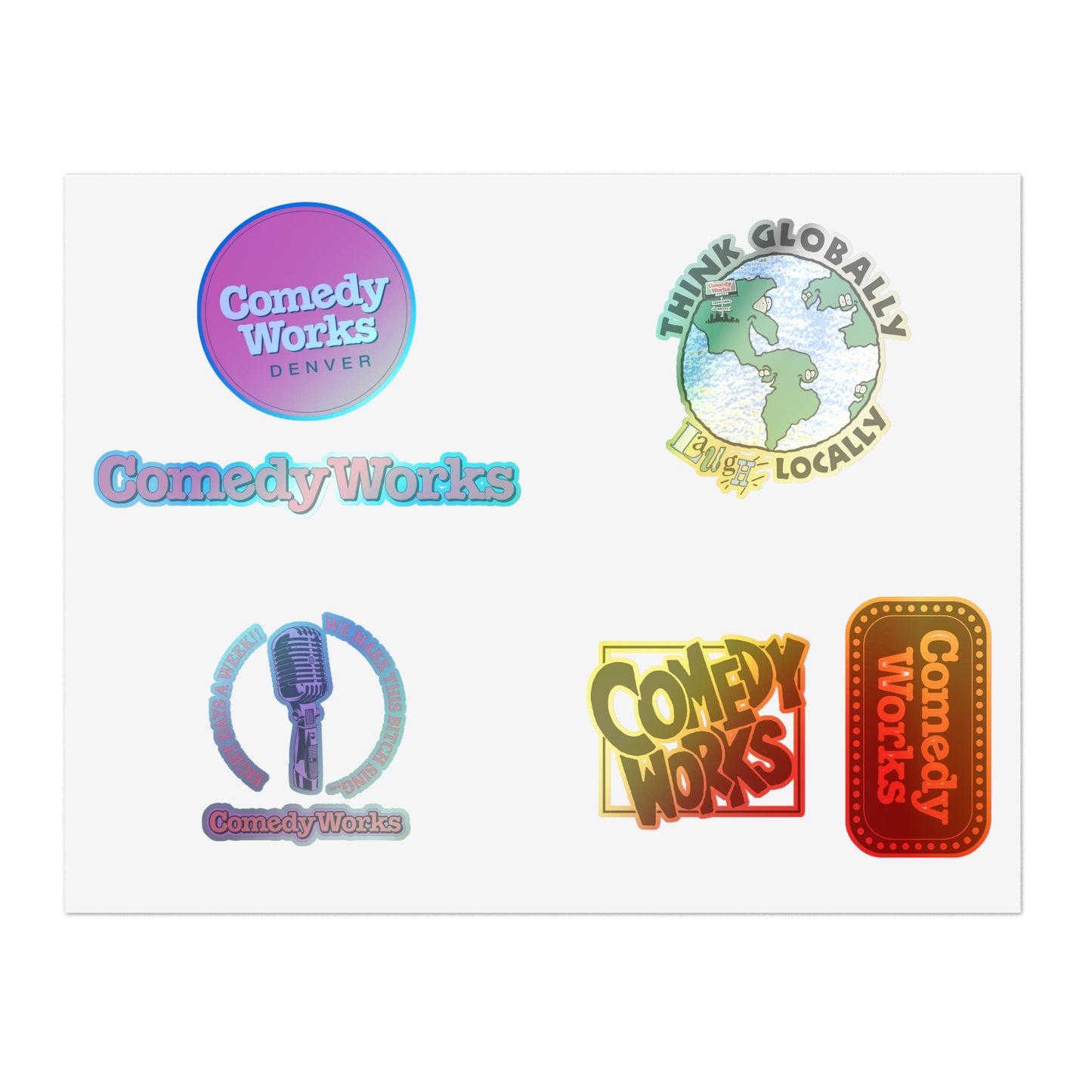 Comedy Works Sticker Sheet